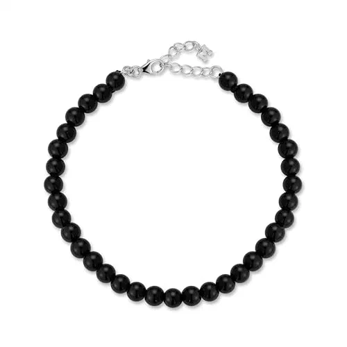 MATEO New York, 4mm Onyx Beaded Bracelet - 8.5" Length