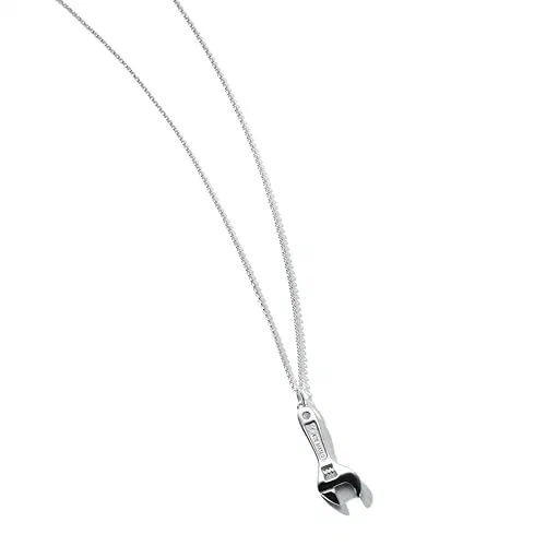 MATEO New York, Adjustable Wrench Necklace, 22in, Sterling Silver — view 3