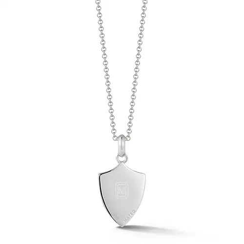MATEO New York, Black Diamond Shield Necklace — view 3