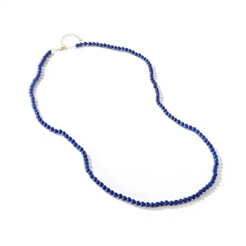 MATEO New York, Classic Bead Necklace, Lapis