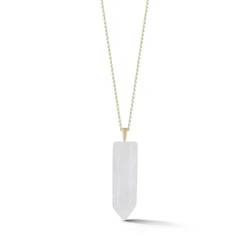 MATEO New York, Diamond Healing Crystal Necklace