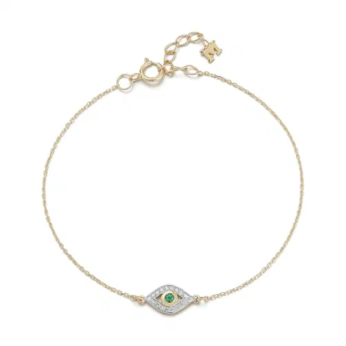 MATEO New York, Evil Eye Chain Bracelet
