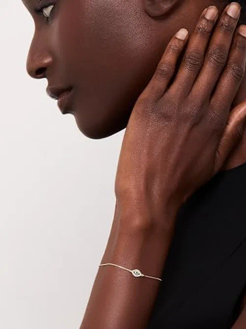 MATEO New York, Evil Eye Chain Bracelet — view 3