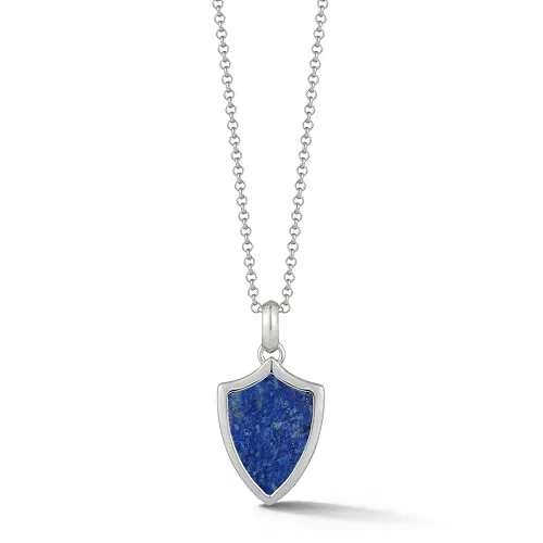 MATEO New York, Lapis Shield Necklace