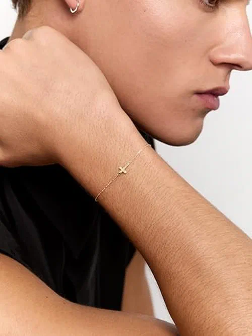MATEO NEW YORK, Mini Cross Bracelet — view 3
