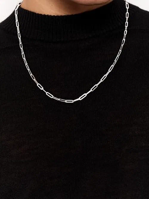 MATEO NEW YORK, Paperclip Chain Necklace — view 3