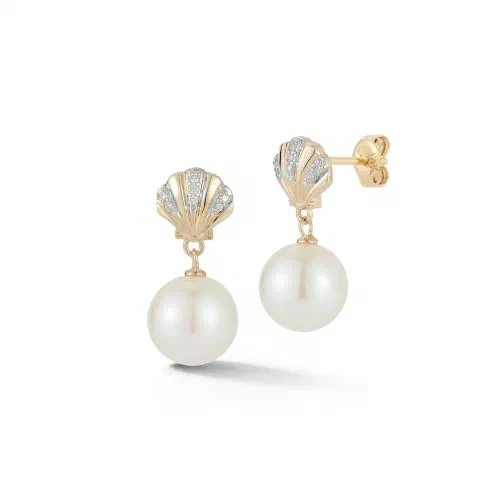 MATEO New York, Petite Venus Pearl Drop Earrings