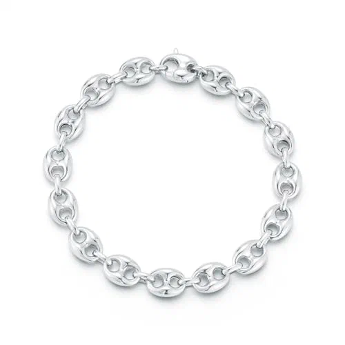 MATEO New York, Puff Link Chain Bracelet, 8.5in, Sterling Silver