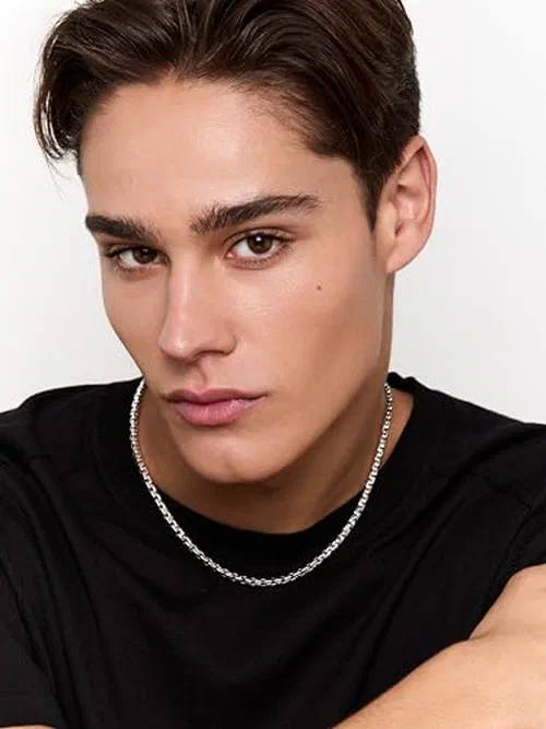 MATEO New York, Square Link Chain Necklace — view 3