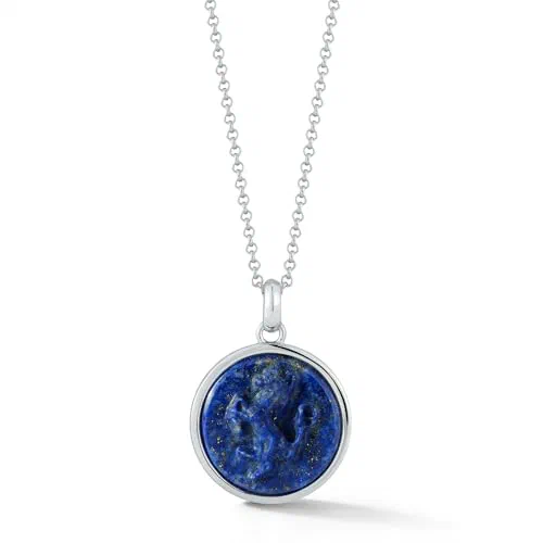 MATEO New York, Stallion Carved Lapis Necklace - 20" + 2" ext