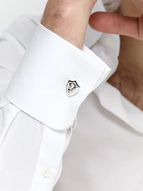 MATEO New York, Stallion Shield Cufflinks — view 3