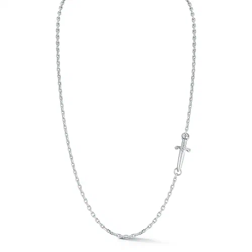 MATEO New York, Sword Necklace, 20in, Sterling Silver