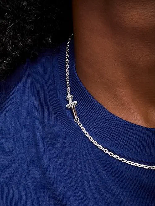 MATEO New York, Sword Necklace, 20in, Sterling Silver — view 3