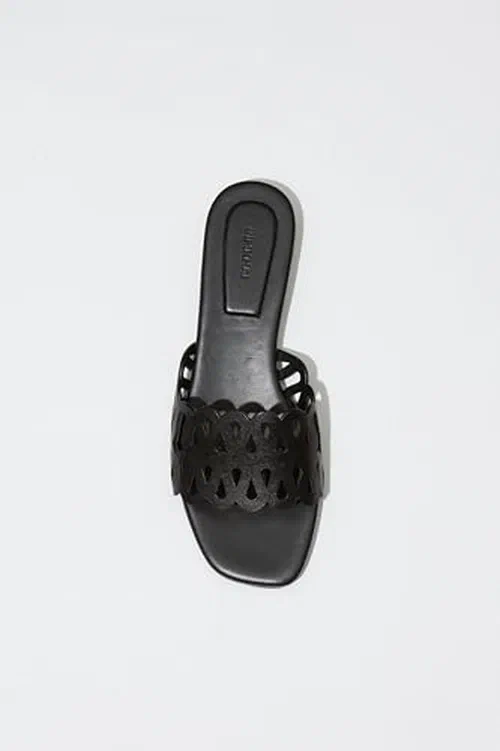 Mccall Laser Cut Leather Flat Slide — view 3