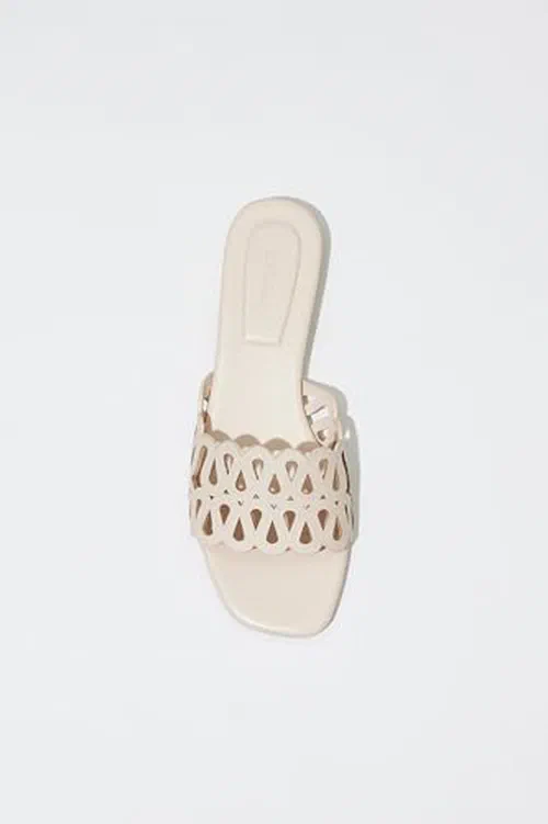 Mccall Laser Cut Leather Flat Slide — view 3