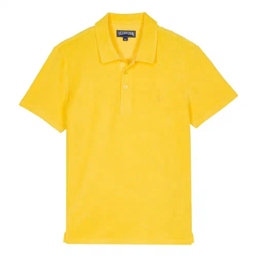 Men Jacquard Polo Solid Sun,4XL