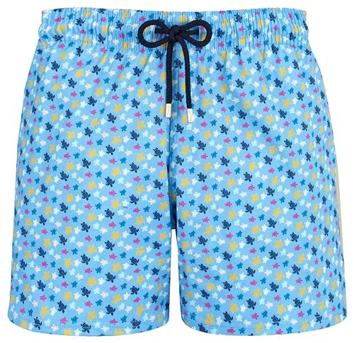 Men Stretch Swim Shorts Micro Ronde Des Tortues Rainbow, XS