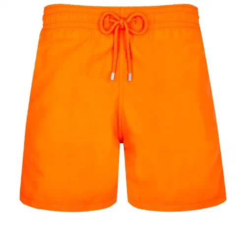 Men Swim Trunks Solid Carrot,XXXL