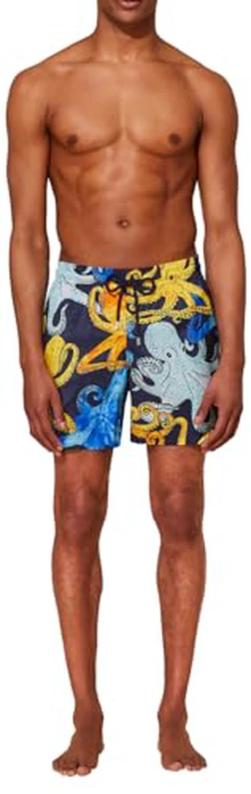 Men Swim Trunks Ultra,light and packable Pouples Aquarelle,XXL,Blue Marine — view 2