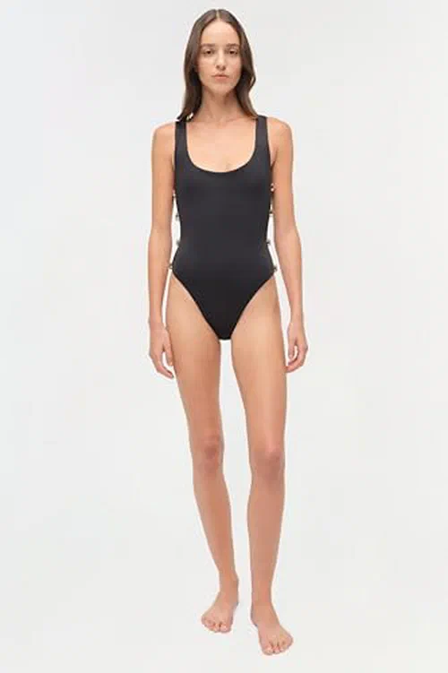 Mona Studded Scoop Neck One Piece — view 3