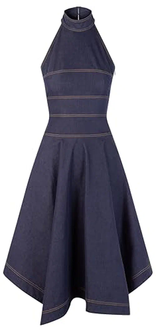 MONSE, Back Bow-Tie Midi Dress
