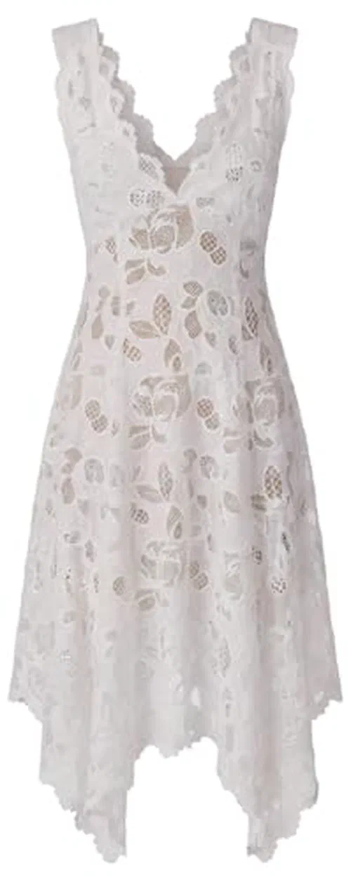 MONSE, Eyelet Laced Midi Dress