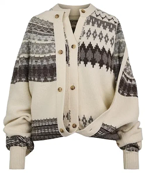 MONSE, Fold Up Faire Isle Cardigan, XS