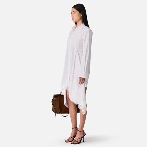 MONSE, Lace Cascade Shirt Dress — view 3