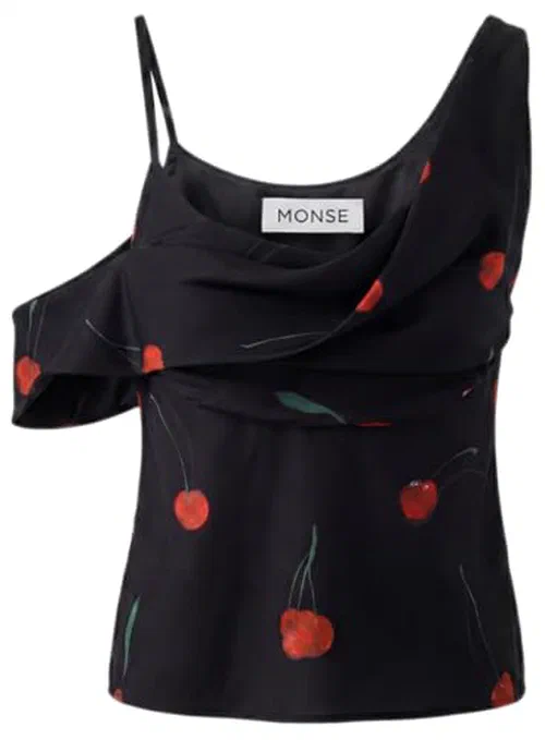MONSE, Printed Silk Scarf Top
