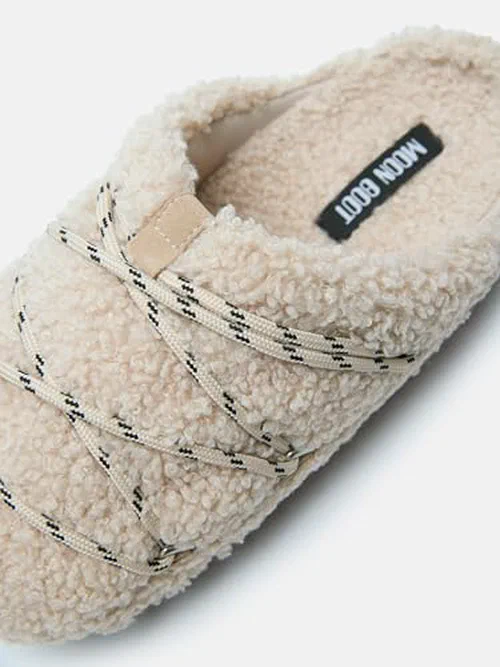 Moon Boot, Backless Teddy Slippers, 8.5 — view 3