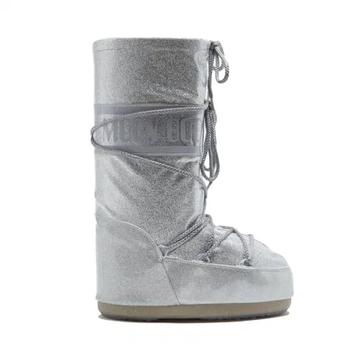 Moon Boot, Icon Glitter Insulated Unisex Snow Boots, M9-10.5, W10-11.5