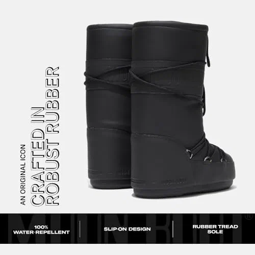 Moon Boot, Icon Insulated Slip On Rubber Snow Boots, M9-10.5, W10-11.5 — view 3