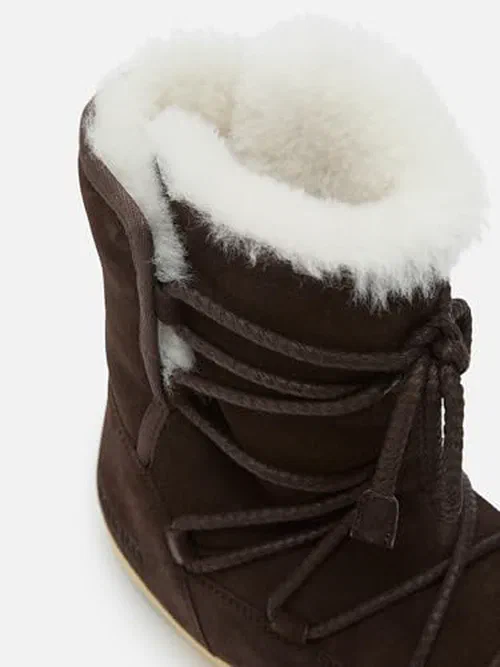 Moon Boot Unisex EVX Boots Suede, Brown - 6-7 Women/5-6 Men — view 3