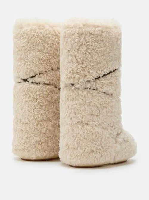 Moon Boot Unisex Icon Curly Extra Boots, Ivory - 4.5-7 Women/3.5-6 Men — view 2