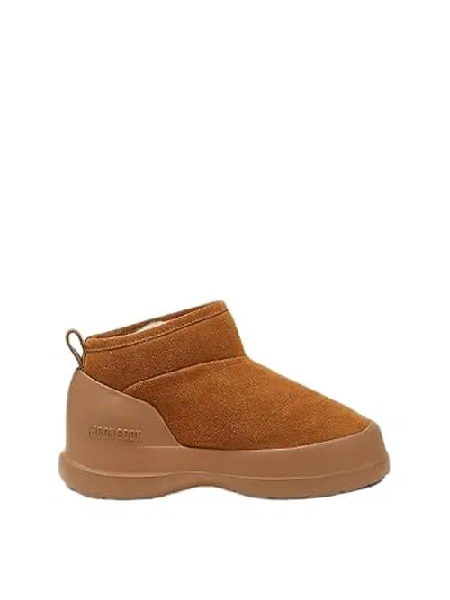 Moon Boot Unisex Mezzaluna Low Snow Boots, Cognac - 7.5