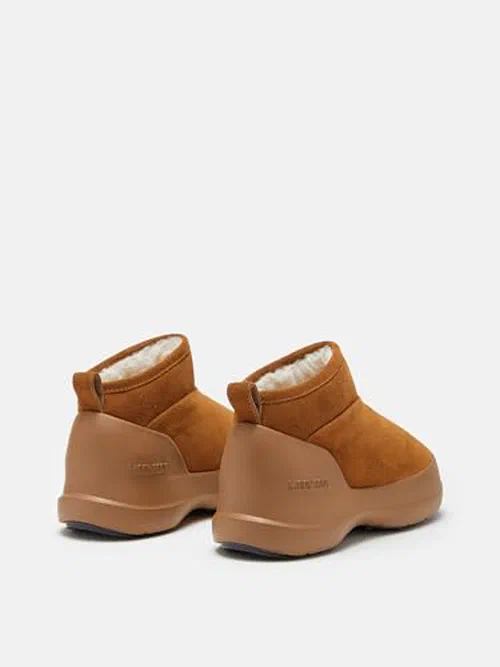 Moon Boot Unisex Mezzaluna Low Snow Boots, Cognac - 7.5 — view 2