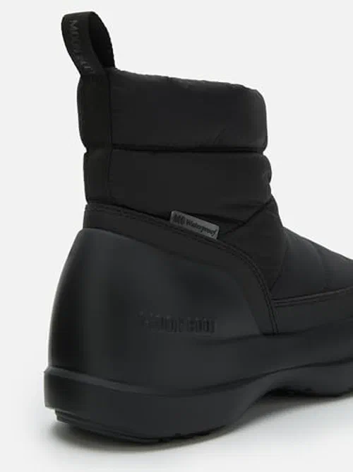 Moon Boot Unisex Mezzaluna Puffy Snow Boots, Black - 4.5 — view 3