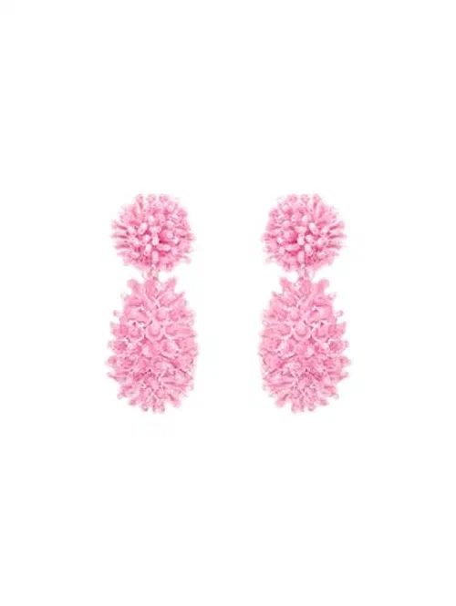 Oscar de la Renta, Beaded Cluster Drop Earrings