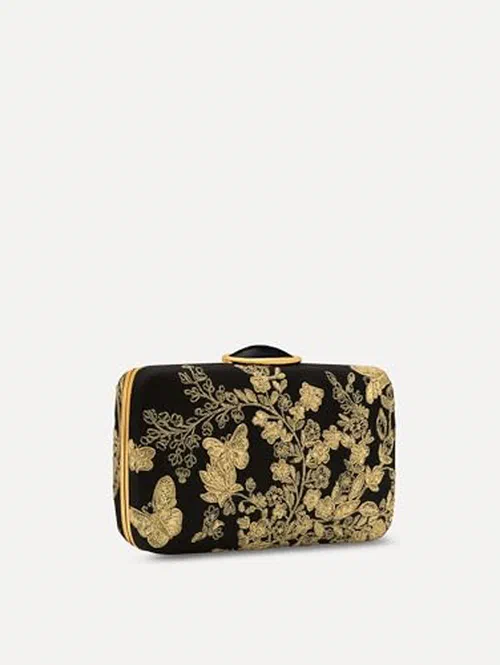 Oscar de la Renta, Butterfly Embroidered O Minaudière — view 3