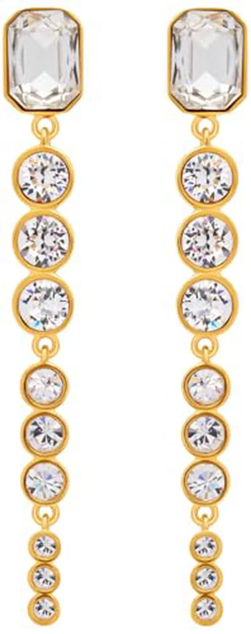 Oscar de la Renta, Cascading Mixed-Stone Drop Clip-On Earrings