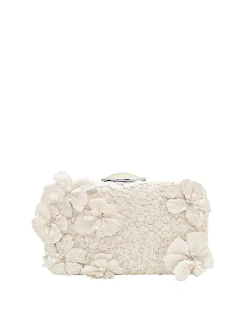 Oscar de la Renta, Cherry Blossom Embroidered O Minaudière, OS