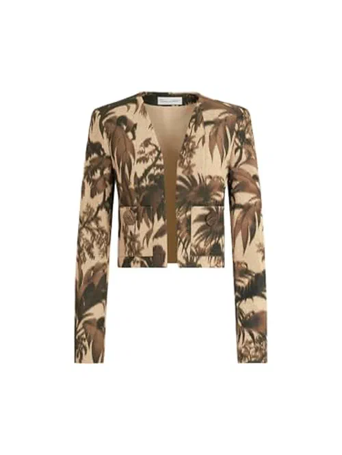 Oscar de la Renta, Chiné Palm Leaves Jacket