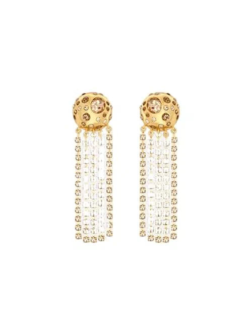 Oscar de la Renta, Crystal Fringe Chandelier Earrings