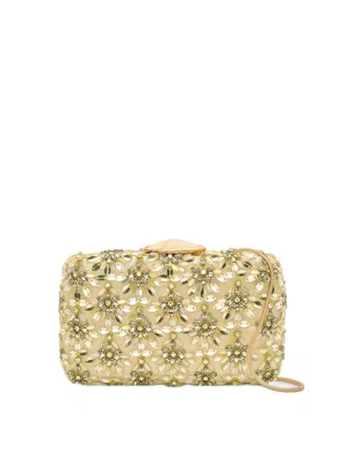 Oscar de la Renta, Crystal & Glass Embroidered O Minaudière