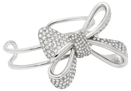 Oscar De La Renta, Crystal Pavé Bow Cuff Bracelet