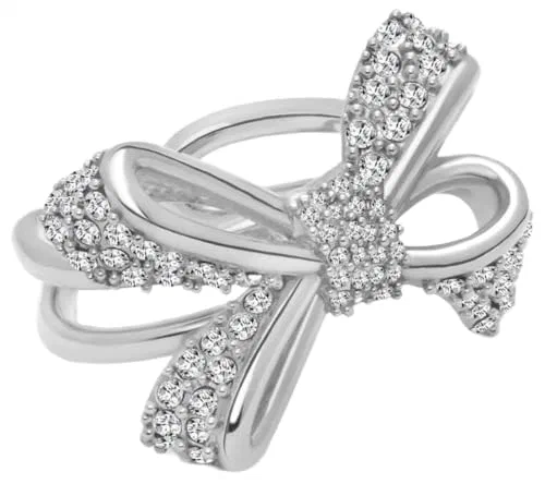 Oscar De La Renta, Crystal Pavé Bow Ring