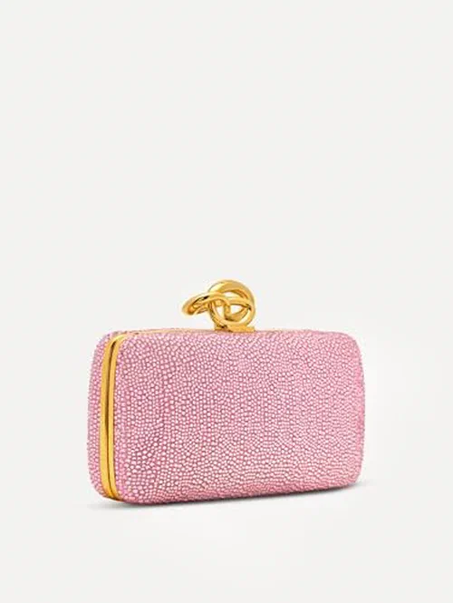 Oscar de la Renta, Crystal Pavé Knot Minaudière, OS — view 3