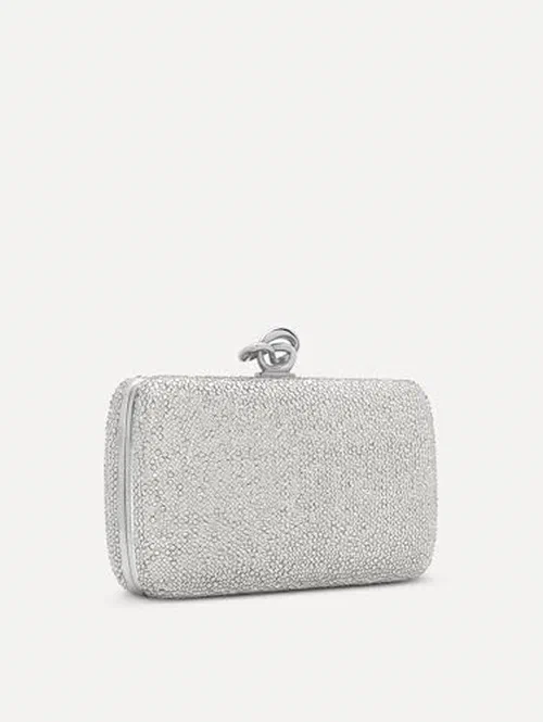 Oscar de la Renta, Crystal Pavé Knot Minaudière, OS — view 3