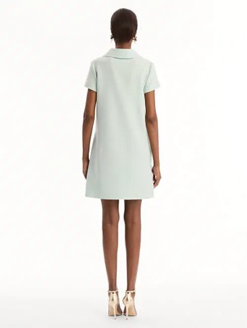 Oscar de la Renta, Dominican Mixed-Floral Threadwork Shift Dress — view 3