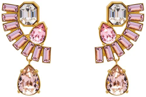 Oscar de la Renta, Fan Rhinestone Clip-On Earrings